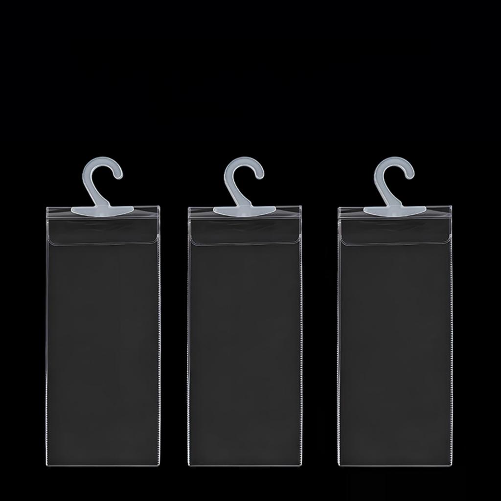 2-pack Of PVC Hook Bags For Transparent Storage