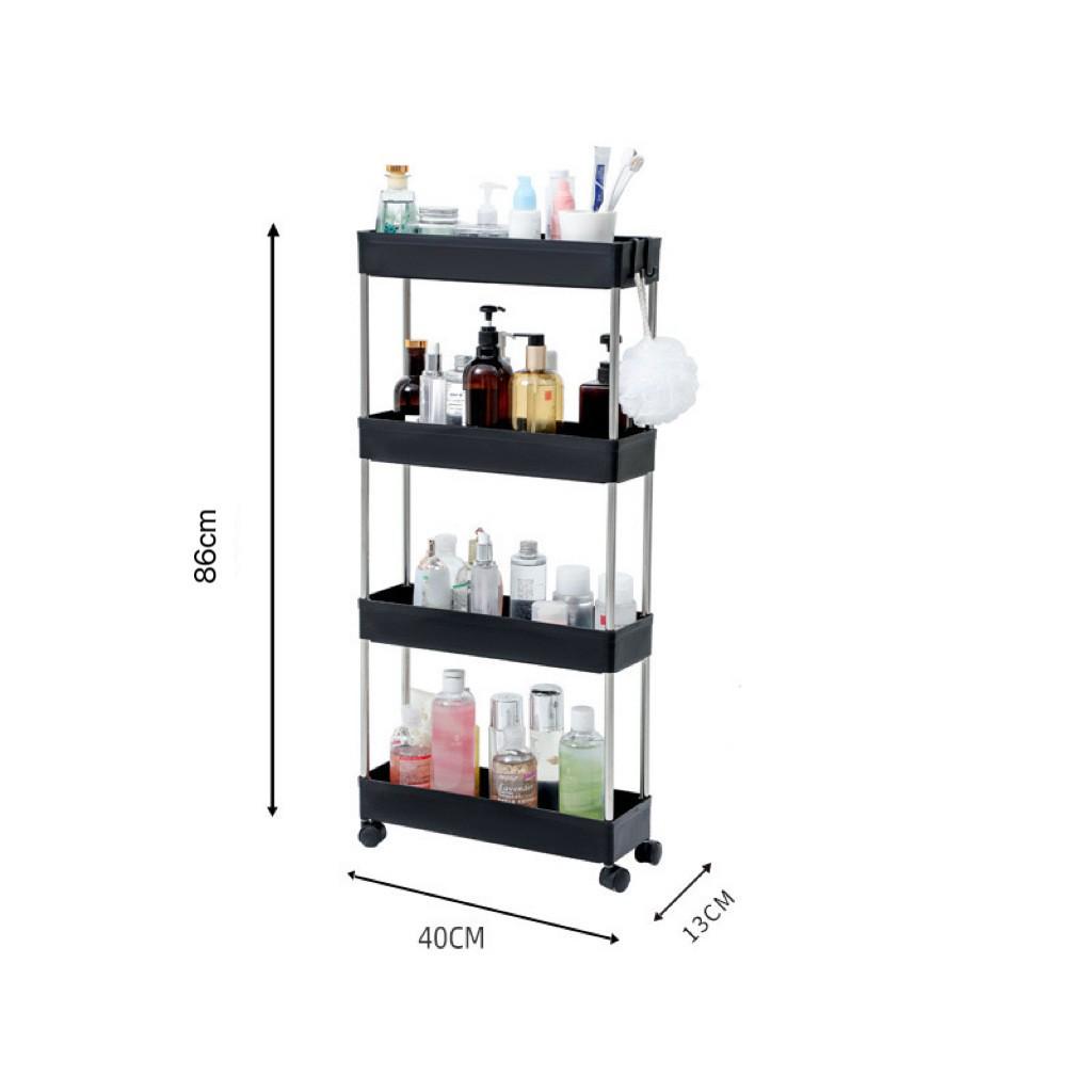 Portable Multi-Layer Bathroom & Kitchen Storage Trolley