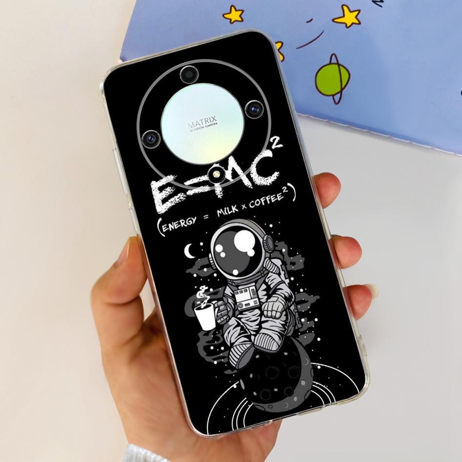 For Honor X9b 5G Case ALI-NX1 Popular Flower Soft Clear Silicon TPU Cover For Honor X9a RMO-NX1 HonorX9 ANY-NX1 Shockproof Funda