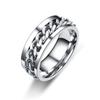Titanstahl Drehbare Kettengliederringe für Damen Herren Spinner Dekompression Multifunktionaler Kettenglied Flaschenöffner Ring Schmuck