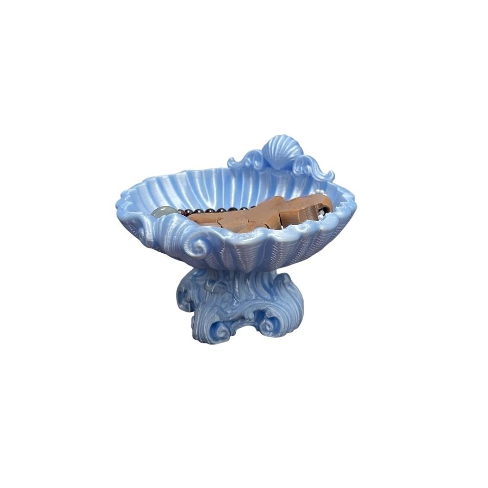 Decorative Bow 3D Printed Jewelry Tray Sweet Shell Shape Jewelry Tray Home Ornaments