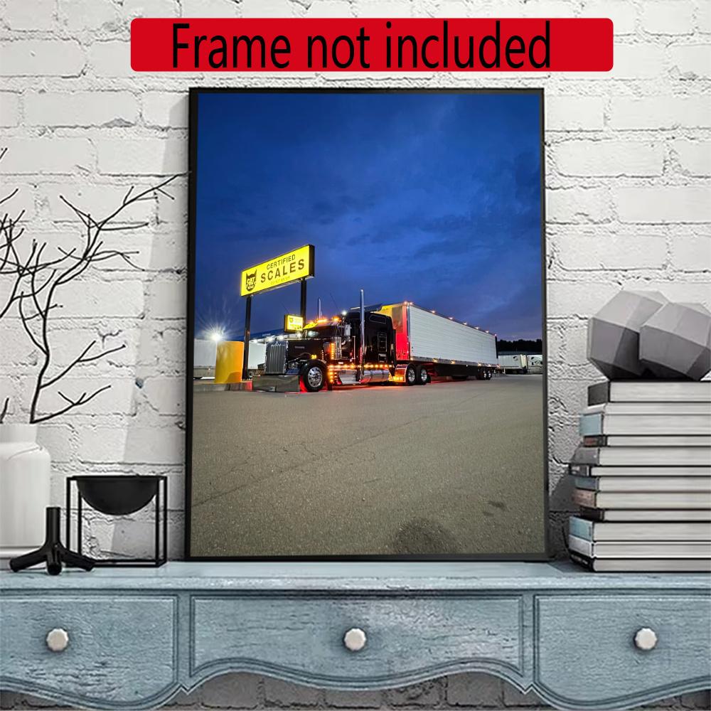 Kenworth 5D Diy Diamond Painting Round Diamond Diy Frameless Holiday Artwork Suitable For Home Office Wall Decoration