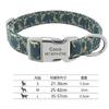 Cross-Border Dog Collar Wholesale Engraved Dog Tag Anti-Lost Adjustable Semi-Metal Buckle Medium and Large Dog Collar