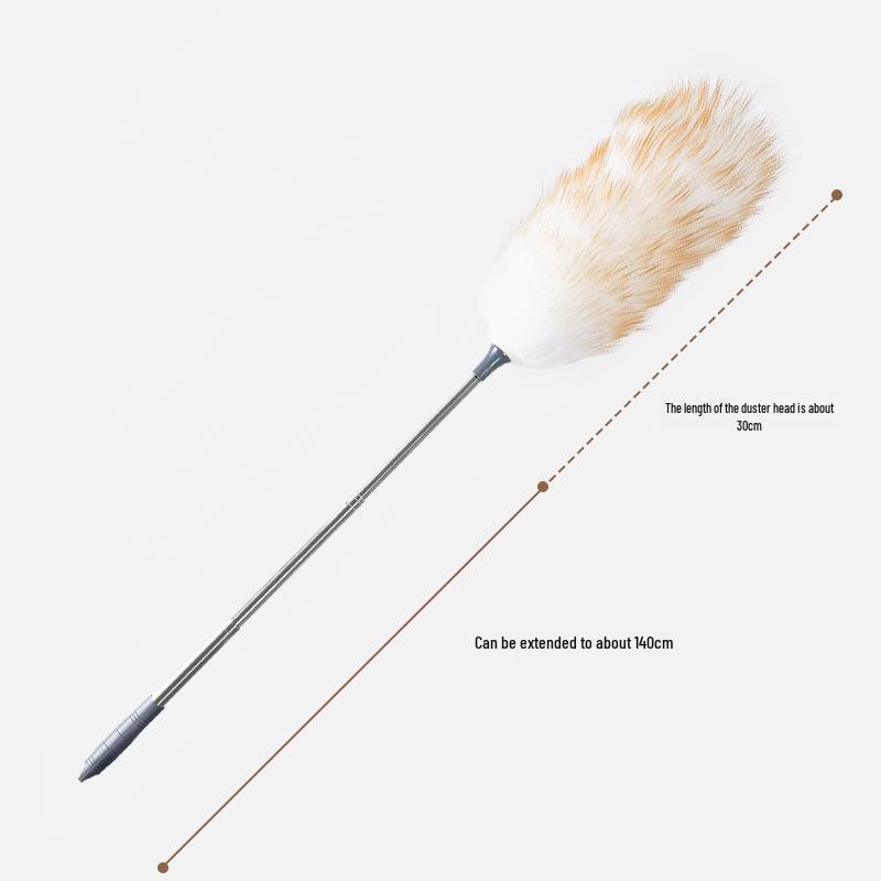 Retractable Static Wool Feather Duster for Household and Car Cleaning