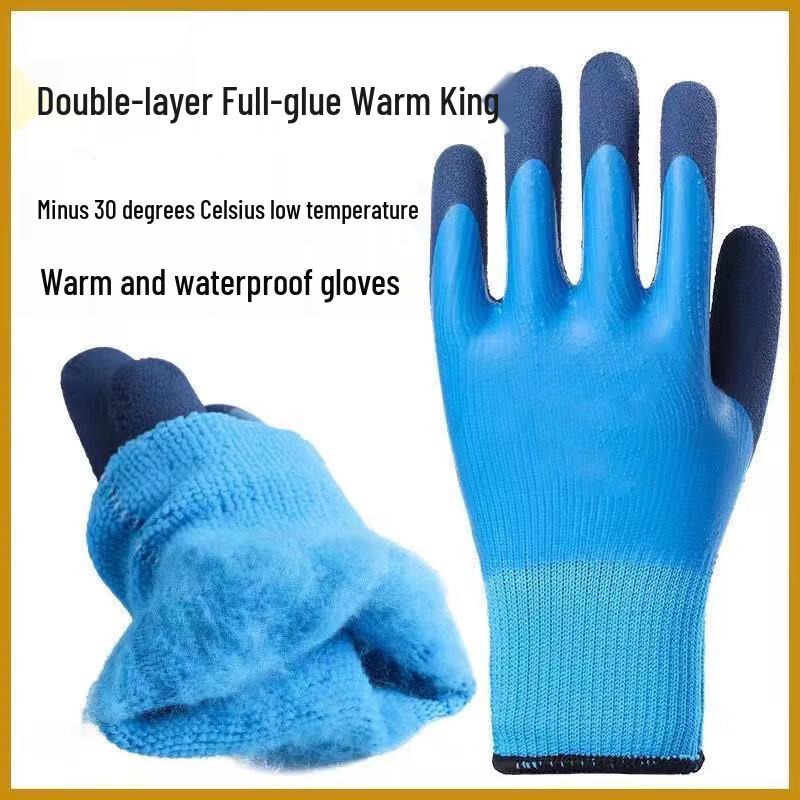 Winter Fleece-Lined Waterproof Work Gloves