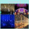 13-130ft Curtain Icicle Lights Led Fairy Christmas Indoor Outdoor Wedding Party String Lights