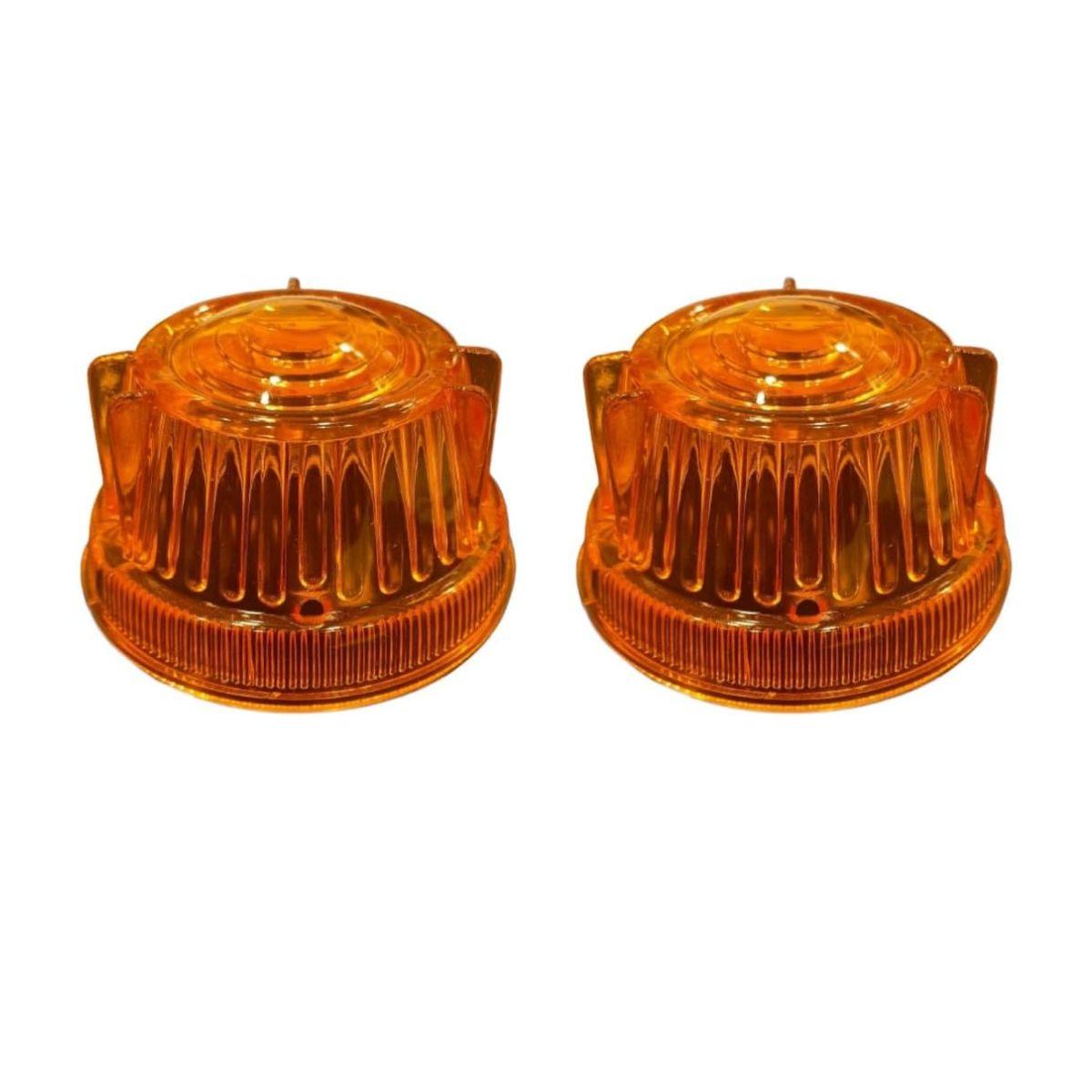 R8 1963 Front Lens Side Marker- mounting - left/right lens Clear Side Marker Lamp Lens (Amber) 2-Pack