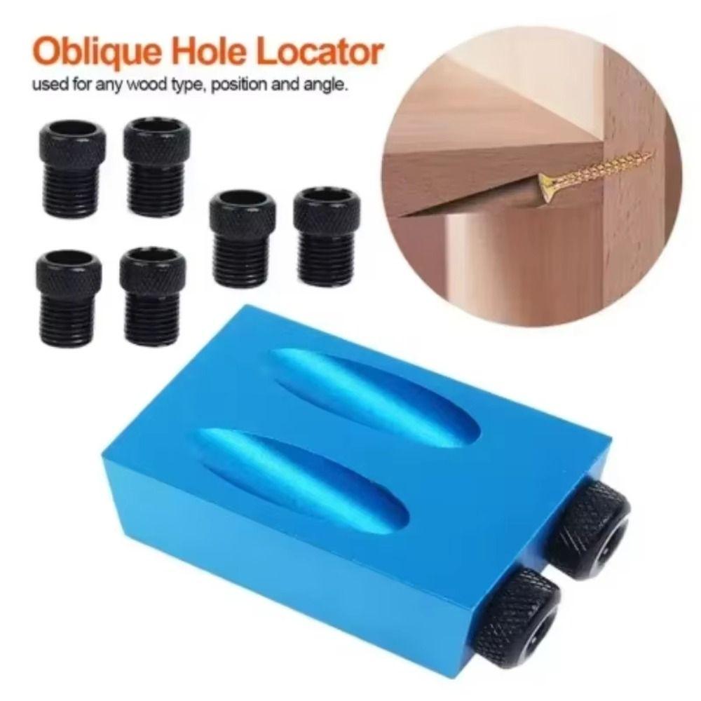 Precision Oblique Hole Locator Adjustable Angle Drill Guide Woodworking Jig Wood Hand Tools