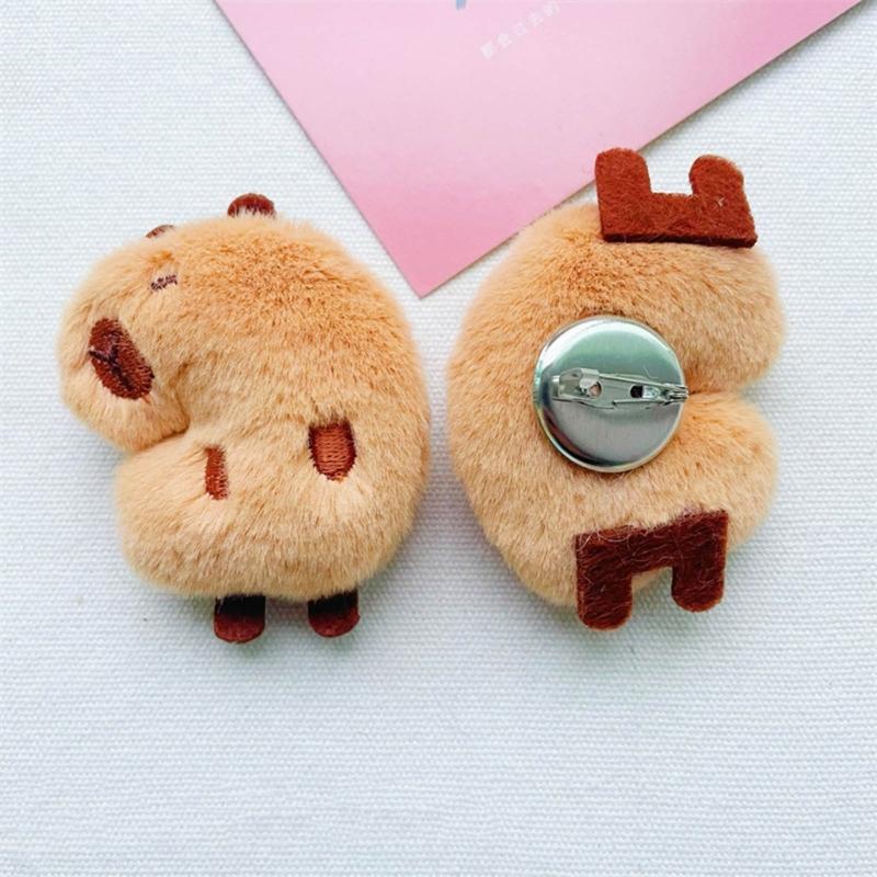 Adorable Capybara Toy Brooches Soft and Comfortable Pin Perfect for Craft Lovers