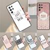 Capa de Celular "Aja como uma Dama, Levante como um Chefe" para Samsung Galaxy note 10 pro S26 Ultra S23 S24 FE S25 S21 S22 PLUS Capa à prova de choque