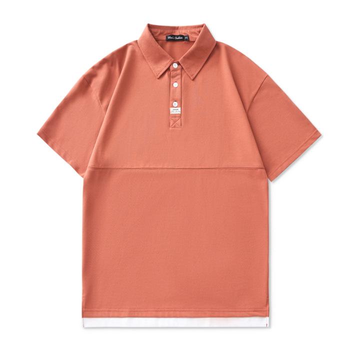 Summer Thin Short-sleeved POLO Shirt Men's Solid Color T-shirt Men's Lapel Thin Short T-top