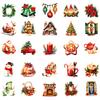 50 PCS Vintage Christmas Stickers - Holiday Decals for Phones, Luggage, Party Decor
