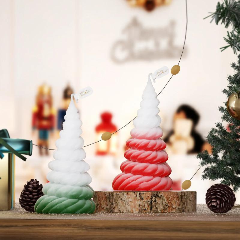 1pcs Christmas Tree Candle Silicone Mold Aromatherapy Candle Epoxy Resin Mold DIY Crafts Gift Home Desktop Decoration