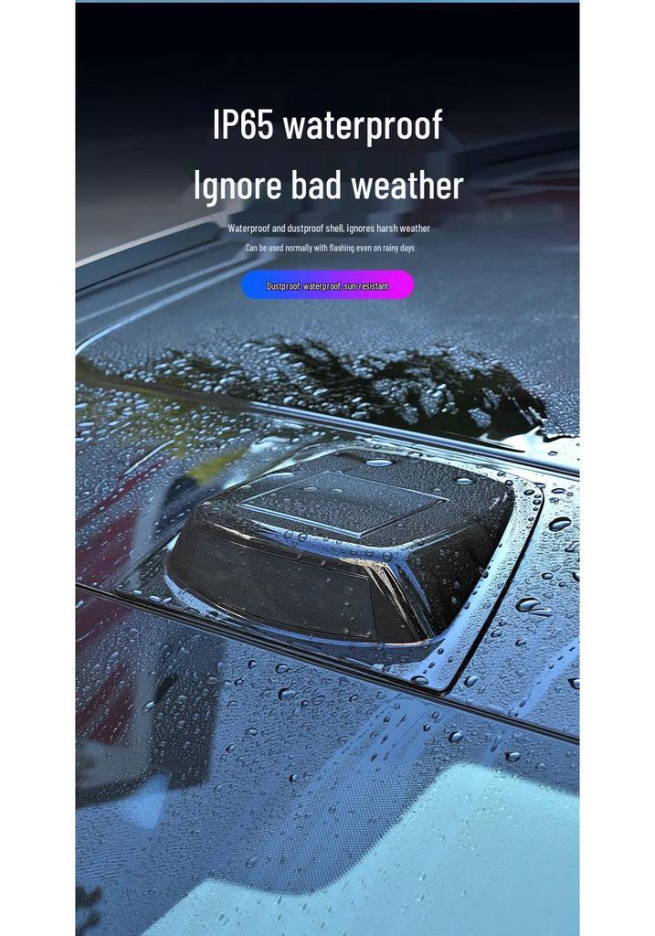 Solar-Powered Luminous Car Roof Lidar Cover with High-Brightness Daytime Running and Warning Lights