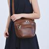 Soft leather retro minimalist crossbody bag, new export style, multi-layer, versatile, single-shoulder bag, large capacity, casu