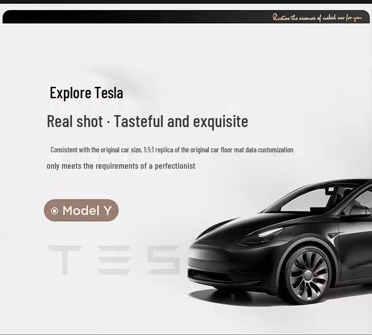 Durable Waterproof TPE Floor Mats for 2025 Tesla Model Y