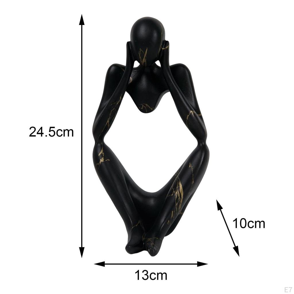 Abstract Thinker Statue Resin Ornament for Restaurant Holiday Decorations