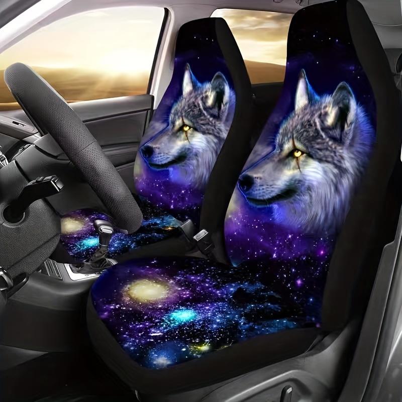 Scar Handsome Wolf All Five Seats (5 Seats) Cloth Printing Car Seat Cover All Four Seasons Universal