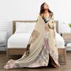 Soft Warm BlanketKids Adult Camping Border Painting Art Bear Throw Blanket  Flannel Bedspread For Bedroom Novelty Sofa Bed Cover