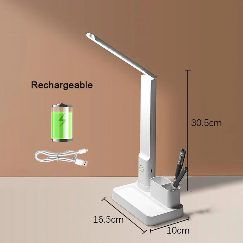 USB LED Masa Lambası 3 Renk Göz Koruması Üniversite Öğrencisi Kitap Okuma Lambası Gece Lambası Yatak Odası Başucu Öğrenme Yurdu