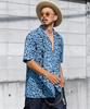 ARTISTWEAR [Atw] Flow Leopard Half Shirt - Blue