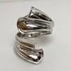 Ribbon Shaped Zinc Zinc Alloy Wide Opening Bangle Opening Arm Ring Retro Hand Ring  Girls