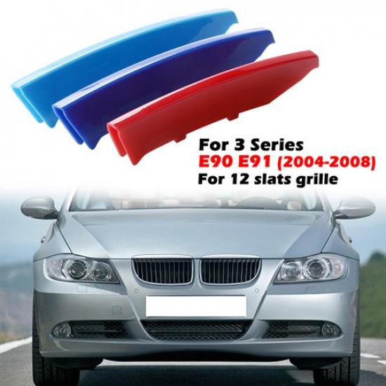 New Front Grille Grill Cover Strips Clip Fit For BMW 3 Series E90 Accessories