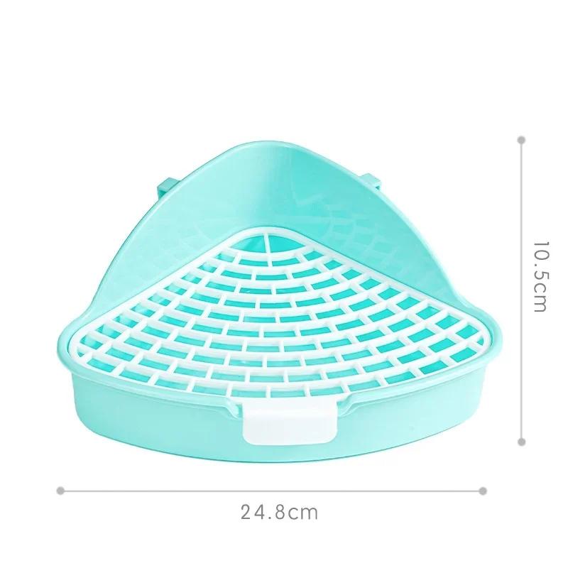 

Недавно модернизированный большой емкости, некартонный треугольный туалет, мини-таз для мочи для мелких домашних животных, дракон, кошка, кролик, туалет, таз для фекалий синий