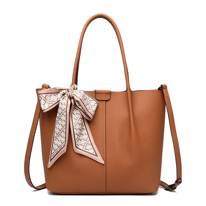 

New tote bag large capacity first layer cowhide shoulder crossbody large capacity commuter bag women