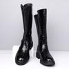 Men’s Motorcycle Boots Western Boots Black Jockey Boots Casual Brown Street Style Cool High Boots Plus Size