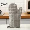 Silicone Lined Oven for Baking Heat Thick Resistant Gloves 2Pcs Cotton Mitts Grilling Multi-purpose Kitchen Microwave Non-Slip Hot Pots