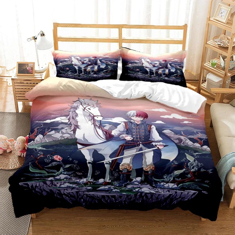My Hero Anime Druck Dreiteiliges Bettwäscheset Mode Kinder Oder Erwachsene Für Betten Bettbezüge Kissenbezüge Bettwäscheset Geschenk