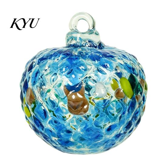High Borosilicate Glass Spheres Hand Blown Ball Ornament, Colorful Christmas Hanging Decoration Reflective Baubles for Tree, Window, Patio,