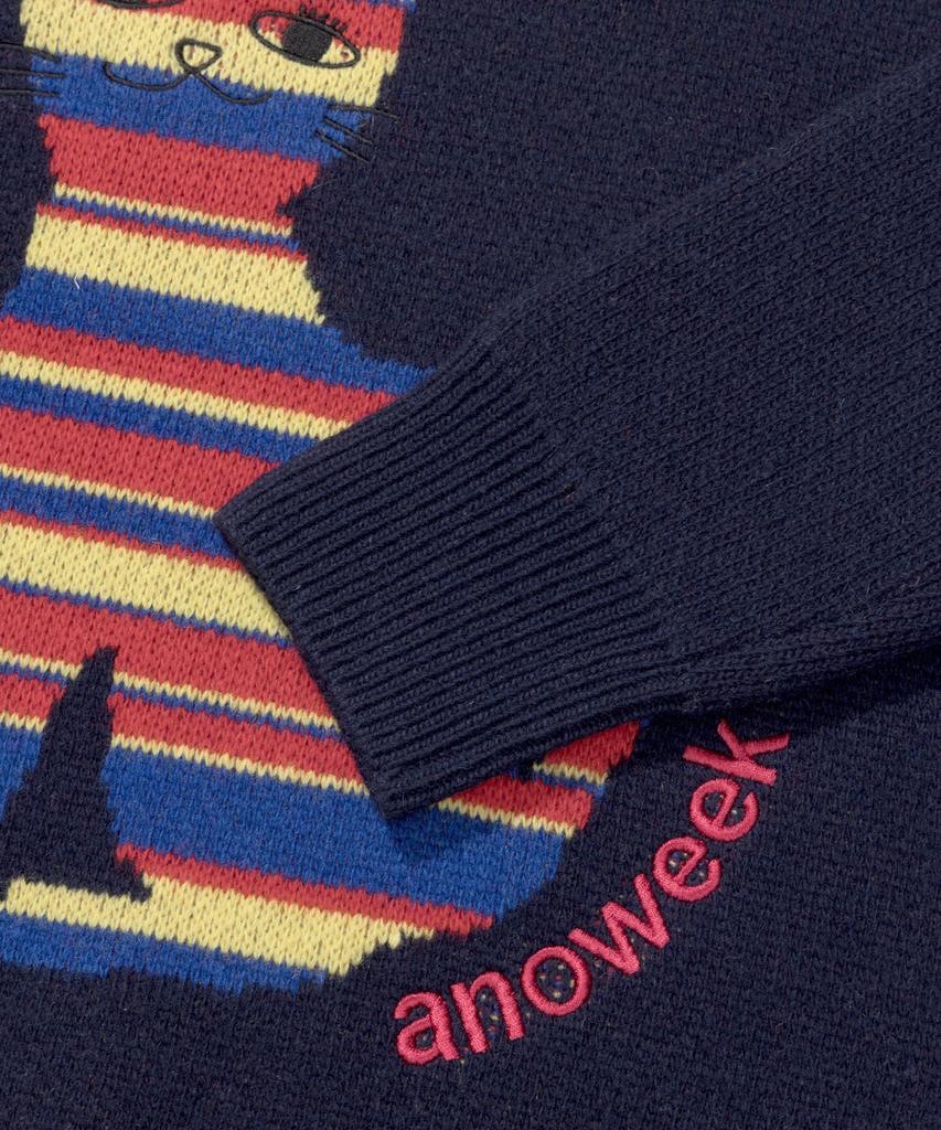 ANOWEEK Multi_Cat Jqd Po Knit