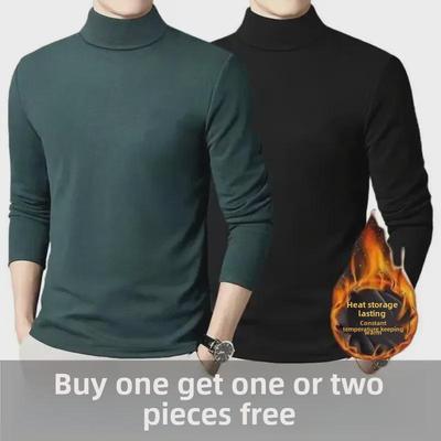 Men's Warm Velvet Half Turtleneck Long-Sleeve Top