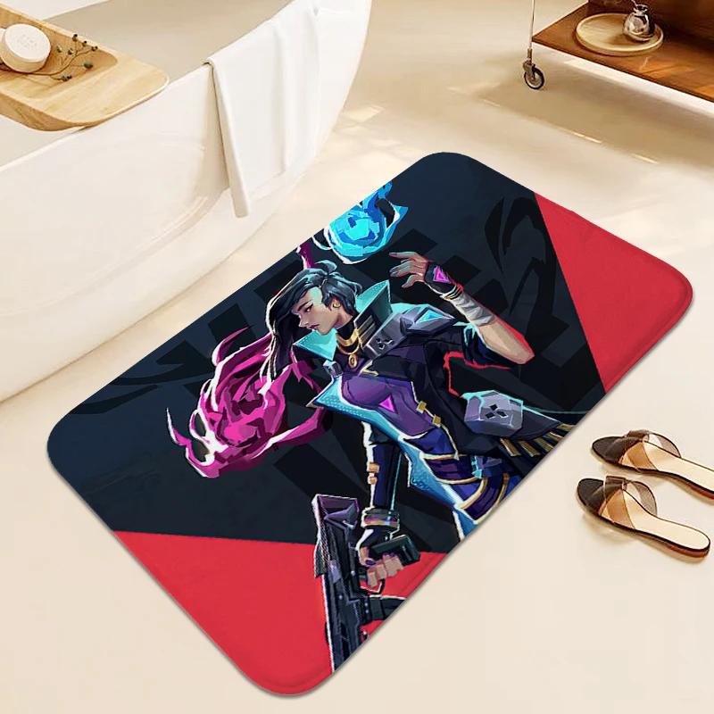 Digital Print Bathroom Mat Valorants Carpet for Bedroom Outdoor Entrance Doormat Sleeping Room Rugs Room Decorating Items