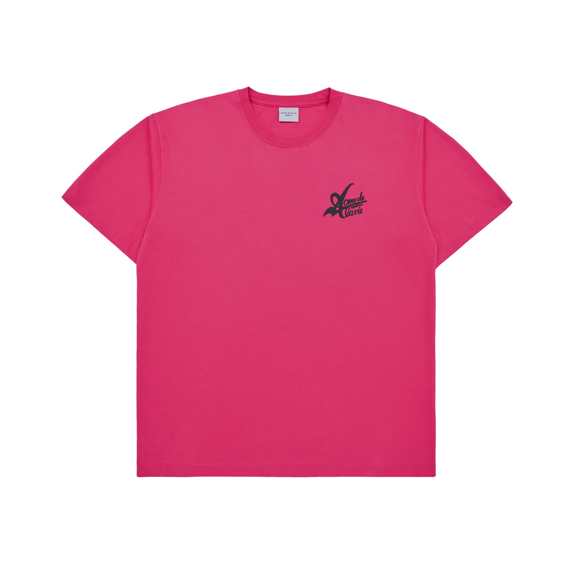 Acme Dravi Big Logo 2 Printing Short Sleeve T-Shirt Pink Pink/2