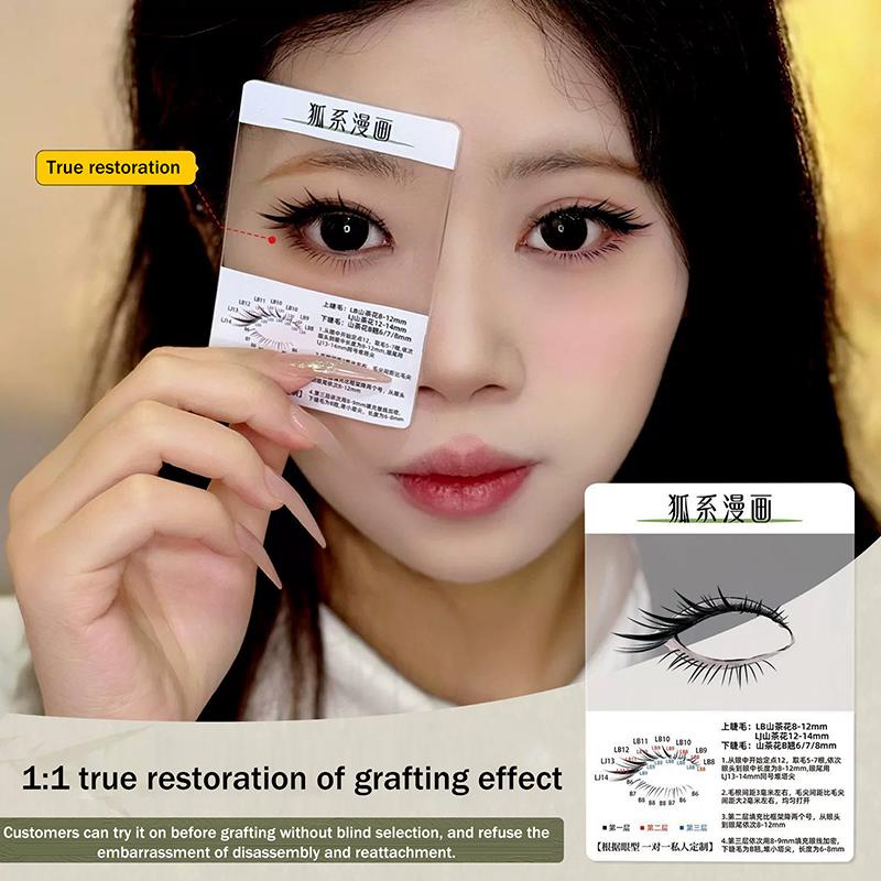 12/24 Stück Probekarte für künstliche Wimpern Anprobe-Effekt Ausstellungs-Wimpern Stil-Display-Board Wimpernverlängerungs-Zubehör Halter für künstliche Wimpern