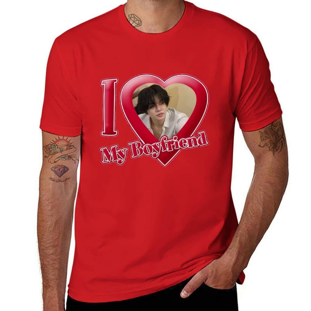 New Yeonjun TXT I love my boyfriend TShirt korean fashion cute tops plus size tops Tshirt men