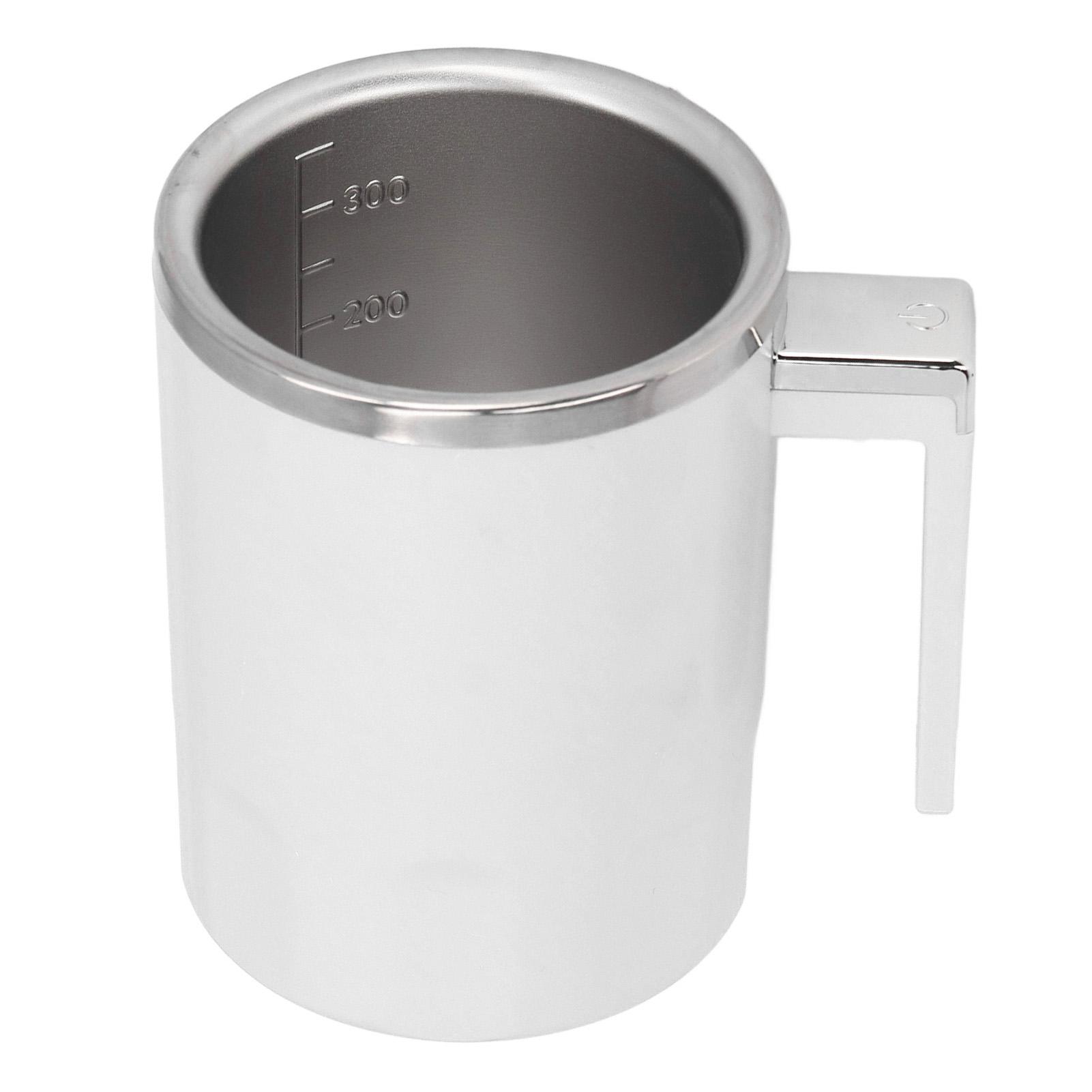 Self Stirring Coffee Mug Stainless Steel Rechargeable Automatic Magnetic Self Mixing Coffee Mug with Lid for Stirring Coffee Milk Tea 350ml