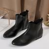 Korean version of the women's Martin boots comfortable soft elastic trend of non-slip wear chic hundred outstanding height increase shoes