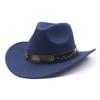JYL TS DIY  Leather Cowboy Hat Outdoor Riding Cap Faux Leather