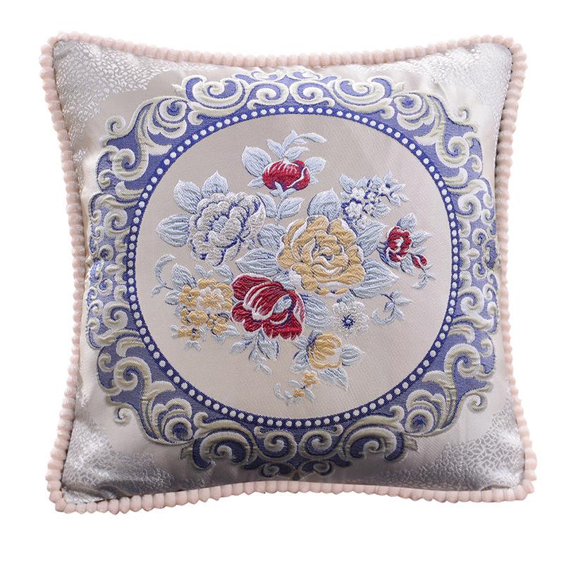 

European Jacquard Classic Sofa Cushion Cover Home Office Nap Pillow Car Lumbar Support 48*48cm / cushion cover
