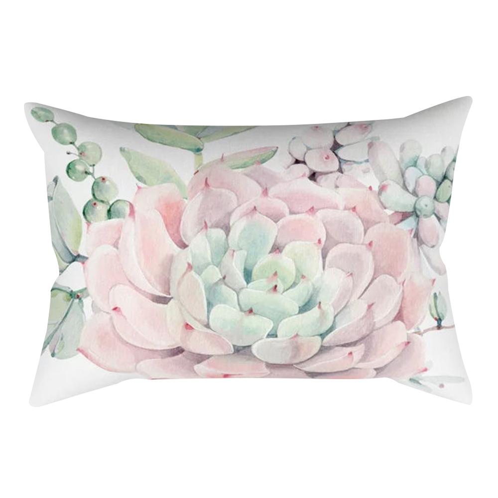 Plant Light Decorative Pillowcase Cactus Bedroom Living Room Sofa Chair Car Cushion Cover 30x50cm Home Decor Pillowcase