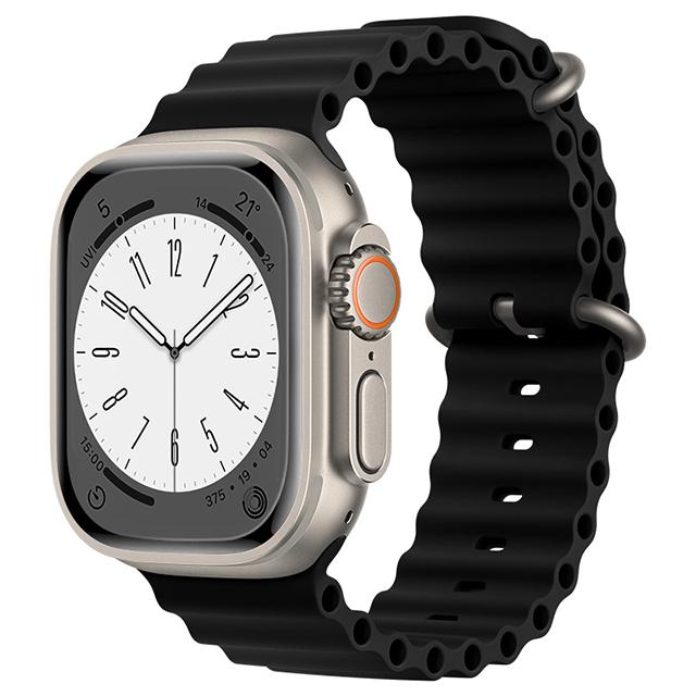 Bracelet océan pour Apple watch Ultra, en silicone, 49mm 44mm 45mm 40mm 41mm 42mm 38mm, iWatch série 7 6 5 4 3 2 1 se 8 Ultra 9