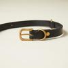 We Original All Leather Collar Black GOOD MANNERS DOG SERIES - (XL) /