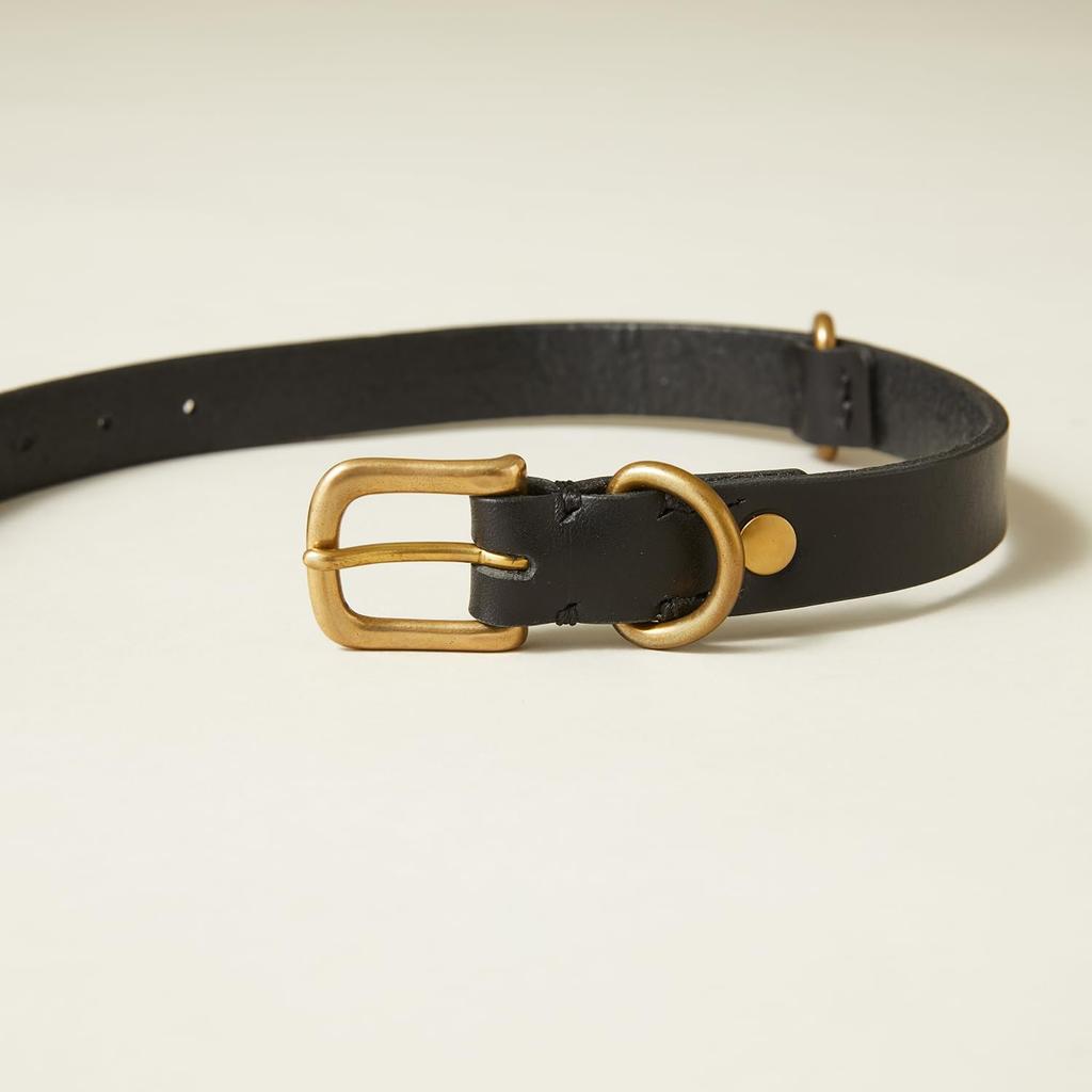 We Original All Leather Collar Black GOOD MANNERS DOG SERIES - (XL) /
