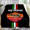 1pz Coperta Morbida in Flanella Stampata AS Roma1 Calcio per Camera da Letto Adulti Soggiorno Divano Campeggio Viaggio Regali per Fan Regali di Natale