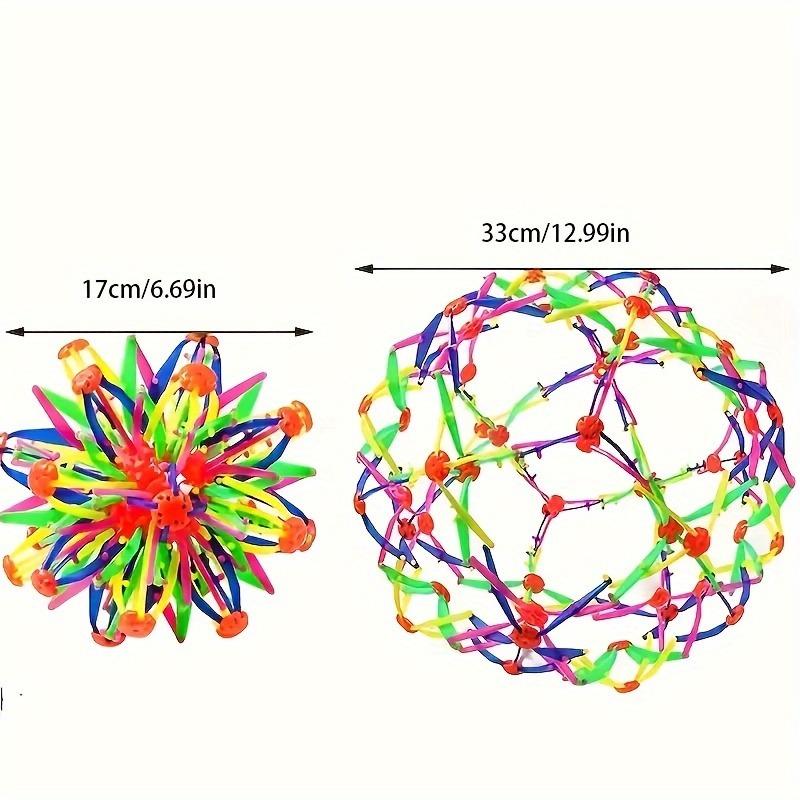 Colorful Expandable Stress Ball Rainbow Sensory Fidget Ball for Kiids Outdoor sports toys Durable Plastic Magic Balls Toys