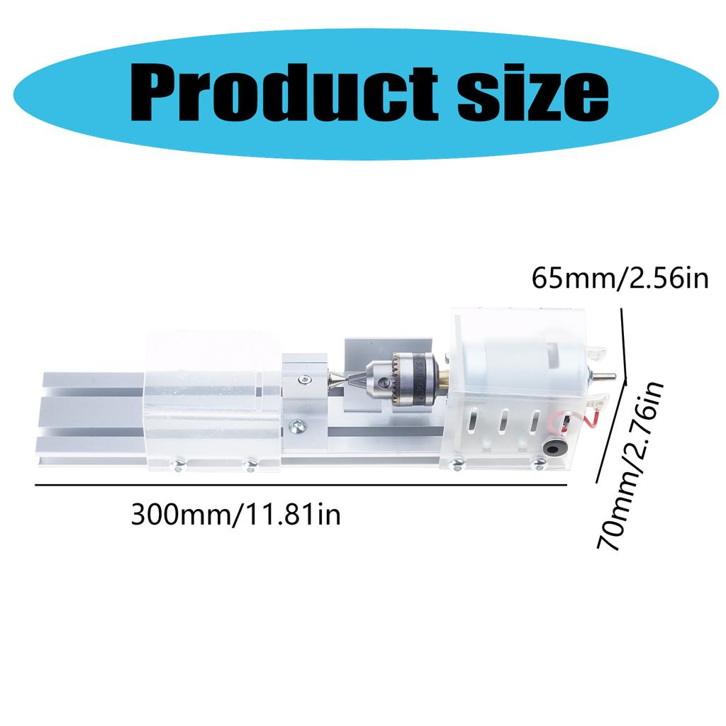 Mini Lathe Beads Machine Drill Rotary Tool DC12-24V or AC100-240V 50/60Hz Voltage Spring Loaded Cutting Tool US Plug